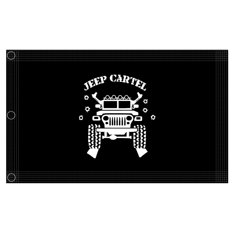 JC63F24A Jeep Cartel 6Seam/3Grommet Flag